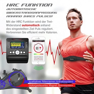 Ergometer SPORTSTECH ESX500 mit Smartphone App Steuerung + Google Street View Lauf + 5,5 Zoll Display, 12KG Schwungmasse, Pulsgurt kompatibel – Fitness Bike Heimtrainer mit flüsterleisem Riemenantrieb - 5