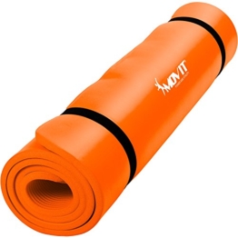 MOVIT Pilates Gymnastikmatte, Yogamatte, phthalatfrei, SGS geprüft, L 190cm x B 60cm, Stärke 1,5cm, Orange - 1
